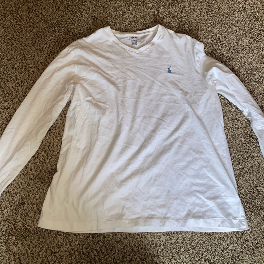 White long sleeve polo
